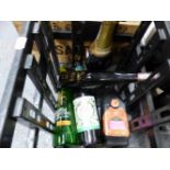 CHAMPAGNES, FORTIFIED WINES AND LIQUEURS, THREE VARIOUS BOTTLES OF CHAMPAGNE, ONE OF APPLE BRANDY,