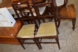 PAIR OF EARLY 20TH CENTURY LADDERBACK BEDROOM CHAIRS