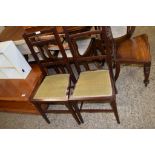 PAIR OF EARLY 20TH CENTURY LADDERBACK BEDROOM CHAIRS