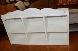 MODERN WHITE WALL MOUNTING SPICE RACK, 75CM WIDE