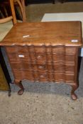 MODERN ORIENTAL HARDWOOD THREE-DRAWER CHEST, 59CM WIDE