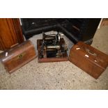 TWO VINTAGE SEWING MACHINES IN CASES