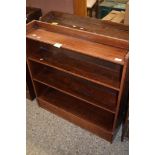 MAHOGANY FOUR SHELF BOOKCASE, 88CM WIDE