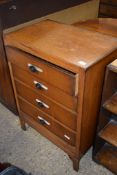 ART DECO OAK CHEST WITH FOUR DRAWERS, 68CM WIDE