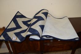 BLUE STRIPED RUG, 60CM WIDE