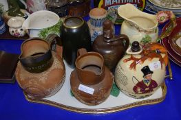 TRAY CONTAINING QUANTITY OF MAINLY DOULTON WARE INCLUDING A DOULTON COMMEMORATIVE JUG OF VICTORIA,