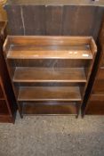 OAK FOUR SHELF BOOKCASE, 61CM WIDE