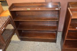 MAHOGANY FOUR SHELF BOOKCASE, 88CM WIDE