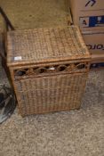 BASKET WORK LINEN BOX, 46CM WIDE