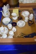 TRAY CONTAINING CHINA INCLUDING TEA SET BY RICHMOND IN THE WILD ANEMONE PATTERN AND A SUSIE COOPER