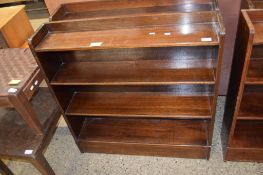 MAHOGANY FOUR SHELF BOOKCASE, 88CM WIDE