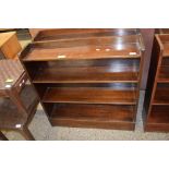 MAHOGANY FOUR SHELF BOOKCASE, 88CM WIDE