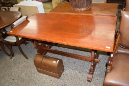 MODERN REFECTORY STYLE OAK DINING TABLE, 151CM LONG