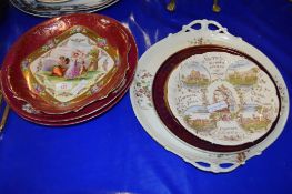 QUANTITY OF VIENNA TYPE PORCELAIN DECORATED WITH FLOWERS AND CLASSICAL SCENES