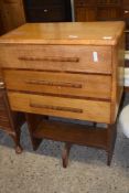 VINTAGE LIGHT OAK SMALL SIDEBOARD WITH FITTED CUTLERY DRAWER, 68CM WIDE