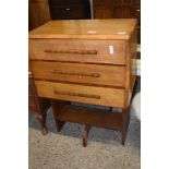 VINTAGE LIGHT OAK SMALL SIDEBOARD WITH FITTED CUTLERY DRAWER, 68CM WIDE