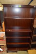 REPRODUCTION MAHOGANY BOOKCASE WITH ADJUSTABLE SHELVING, 89CM WIDE