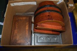 QUANTITY OF WOODEN BOXES AND METAL ASHTRAY