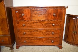 VICTORIAN “SCOTCH” TYPE CHEST FITTED WITH SEVEN DRAWERS, 133CM WIDE