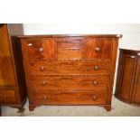 VICTORIAN “SCOTCH” TYPE CHEST FITTED WITH SEVEN DRAWERS, 133CM WIDE