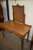 LATE 19TH CENTURY AESTHETIC STYLE DRESSING TABLE (GLASS MISSING), 116CM WIDE