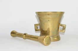 Brass mortar and pestle