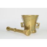 Brass mortar and pestle