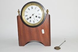 Early 20th century mantel clock, the numbered movement signed C&S No 12836, case height approx