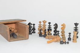 Staunton type part chess set