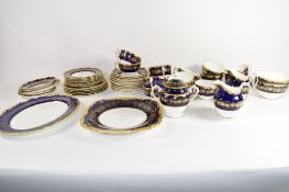 Early 20th century Coalport coffee set in the Hazelton pattern, comprising serving dishes, 14