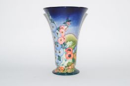 Modern Moorcroft vase in the England pattern, with original box, limited edition 201/250, 23cm high