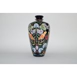 Moorcroft limited edition vase in the Strawberry Thief pattern by Rachel Bishop, number 38/75,