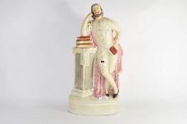 Large Staffordshire figure of Shakespeare, 47cm high