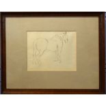 Cyril Walduck Edwards, Horse study, pencil drawing, 17 x 21cm