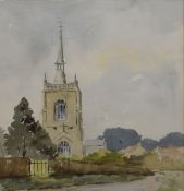 Frank C Adams, "Swaffham Church", watercolour, 47 x 35cm