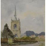 Frank C Adams, "Swaffham Church", watercolour, 47 x 35cm