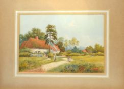 A Trowsdale, "Near Lymington, Somerset" and "Rooks Bridge, Somerset", pair of watercolours, both