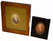 E K S Herring Reynolds Payton, Portrait miniature, copied 1908, 5 x 4cm, together with a miniature