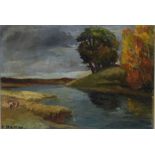Danko, Continental landscape, oil on canvas, signed lower left, 37 x 54cm