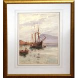 Evangeline Jex Blake, Harbour scene, watercolour, signed and dated 1902 lower left, 25 x 24cm