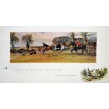 After Snaffles, "Great Banks there was below in the fields", modern coloured print numbered 411/