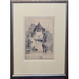 After J S Cotman, black and white etching, "Liber Studiorum", black and white plate, 29 x 20cm