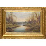 Nils H Christiansen, Forest scenes, probably Epping Forest, pair of oils on canvas, both signed,