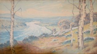 G Burr, Landscapes, pair of watercolours, both signed and dated 1905, 20 x 35cm, both unframed (2)