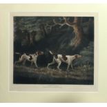 After T N Sartorious, engraved by W Ward, "Pointers", coloured mezzotint, published by James