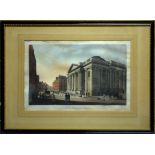 After S F Brocas, engraved by H Brocas, "Royal Exchange, Dublin", hand coloured engraving, 23 x