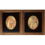 Group of four 19th century engravings, genre scenes, assorted sizes, (4)
