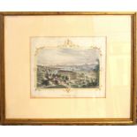 After H Billings, engraved by F Freeman of Boston, "View of Hong Kong", hand coloured engraving,