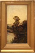 Joel Owen, Landscapes, pair of oils on canvas, both signed and dated 1927, 40 x 20cm (2)