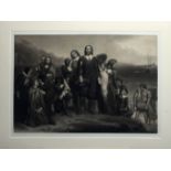 After Charles Lucy, engraved by W H Simmons, "The Landing of the Pilgrim Fathers, John Carver",